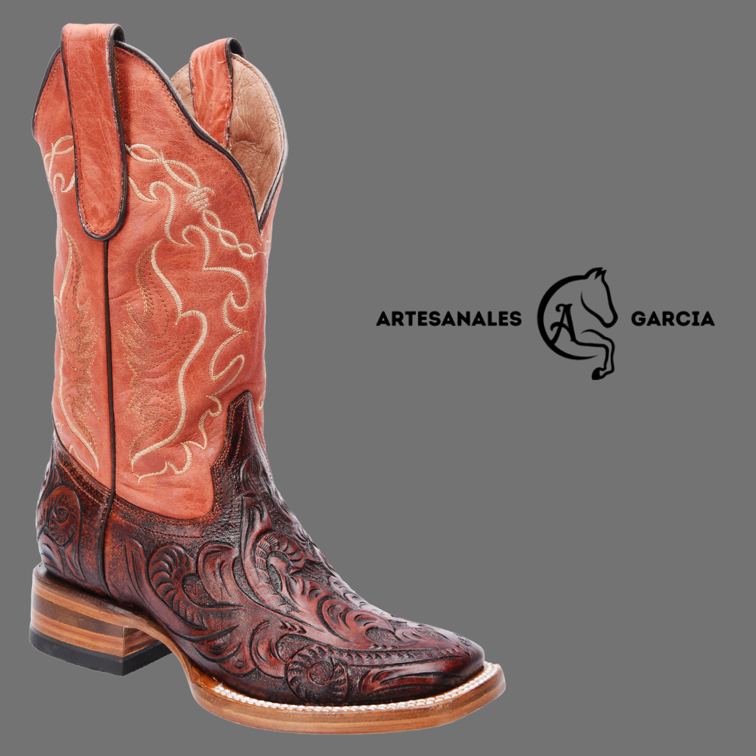 Bota Rodeo Dama Cincelada Cafe / Cognac / Negra / Orix