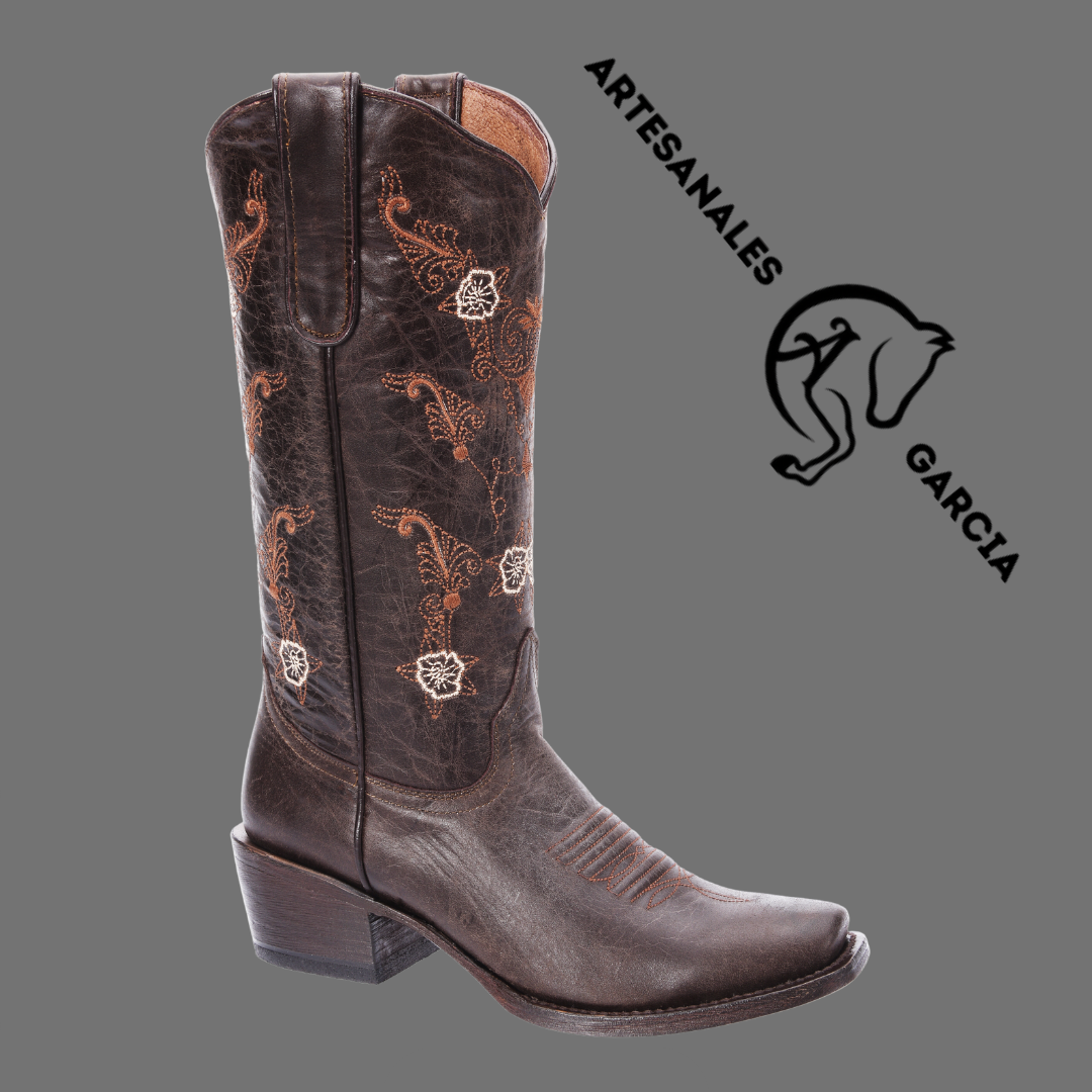 Bota Dama Horma Rodeo Punta Cuadrada Cafe WD 513